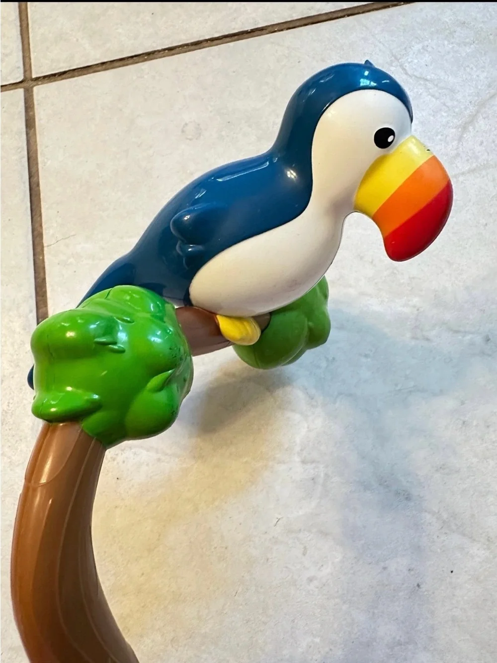 Evenflo Triple Fun Jungle Exersaucer Blue Spinning Parrot Bird Replacement Part